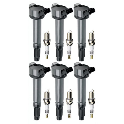 6x Ignition Coils & Iridium Plugs Suitable for Toyota Aurion/Kluger 3.5L-0