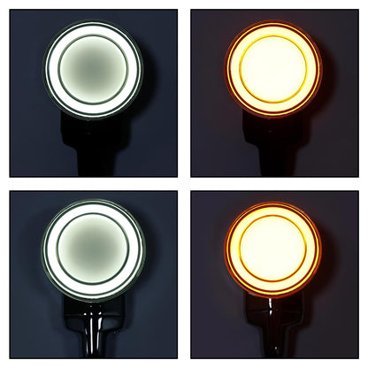 LED Flat Front Turn Signal Light For Heritage Softail Classic Touring 99-23