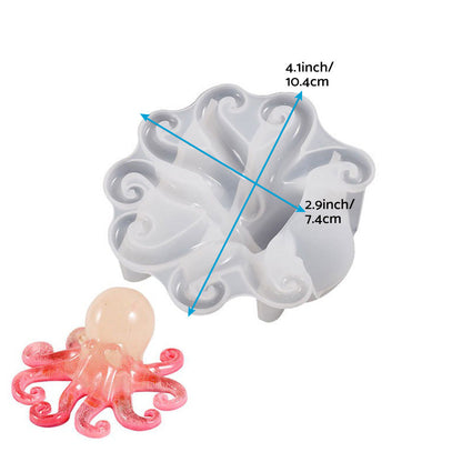 ?2PCS Octopus Mold Silicone Epoxy Resin Casting Mould 3D Sea Animal Display Mold-4