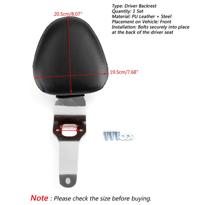 Driver Backrest For Indian Scout 2015-2018 Scout Sixty 2016-2018 Black Generic