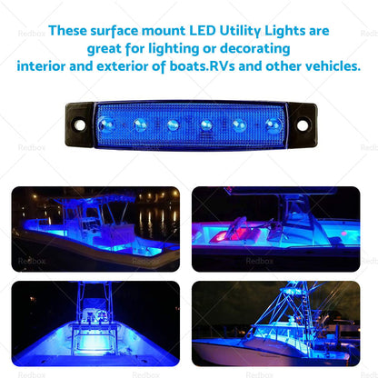 1x For 12V Marine Boat LED Deck Courtesy Lights Waterproof Stern Transom Light-4