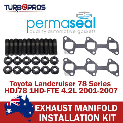 Permaseal Exhaust Manifold Stud&Gasket Kit for Toyota Landcruiser 78 Series 4.2L