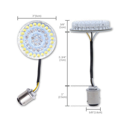 1156 Rear LED Turn Signal Insert Lights for Dyna Touring Street Road Glide 883 Generic