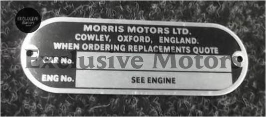 Morris Chassis Plate