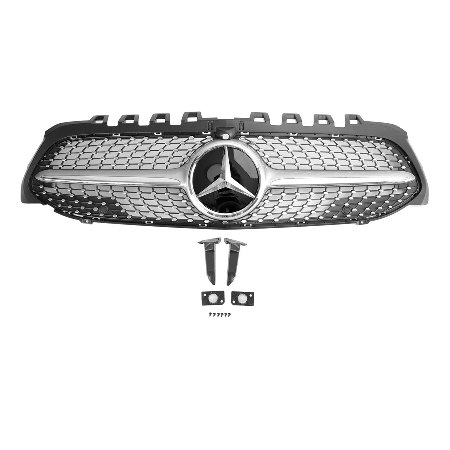 Diamond Front Bumper Grille Black/Chrome for Benz A-Class W177 (2019-2023)