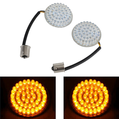1156 Rear LED Turn Signal Insert Lights for Dyna Touring Street Road Glide 883 Generic