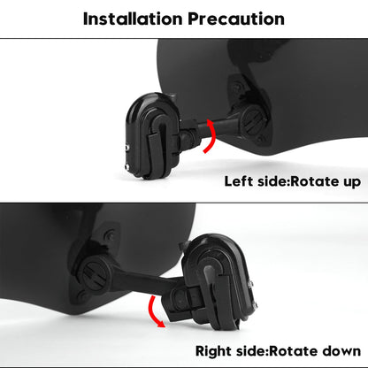 Motorcycle Adjustable Clip On Windshield Extension Spoiler Wind Deflector