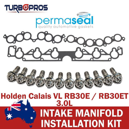 Permaseal Intake Manifold Titanium Stud & Gasket Kit for Holden Calais VL 3.0L