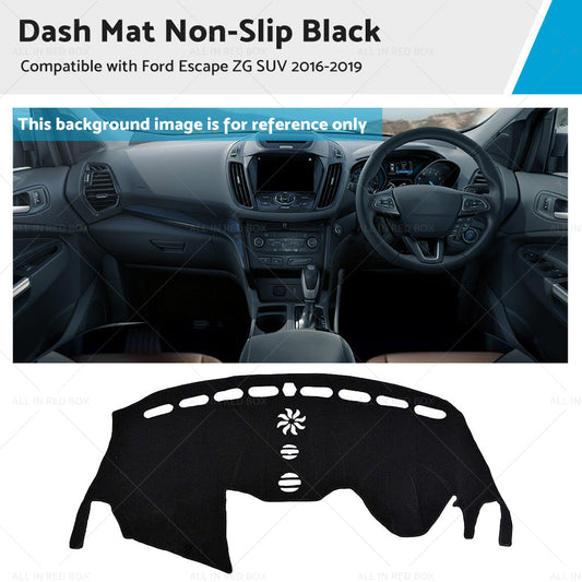 Dash Mat Black for Ford Escape ZG SUV (2016-2019) Non-Slip Dashboard Cover