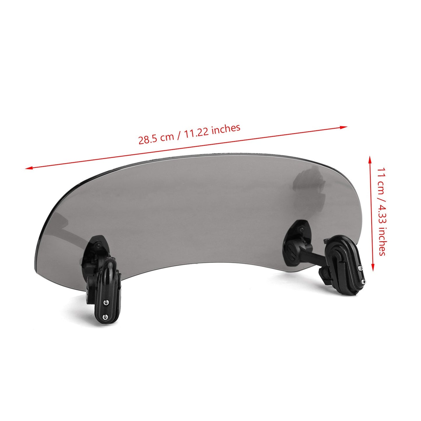 Motorcycle Adjustable Clip On Windshield Extension Spoiler Wind Deflector