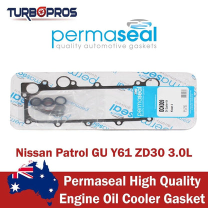 Permaseal Engine Oil Cooler Gasket Set for Nissan Patrol GU Y61 ZD30 3.0L