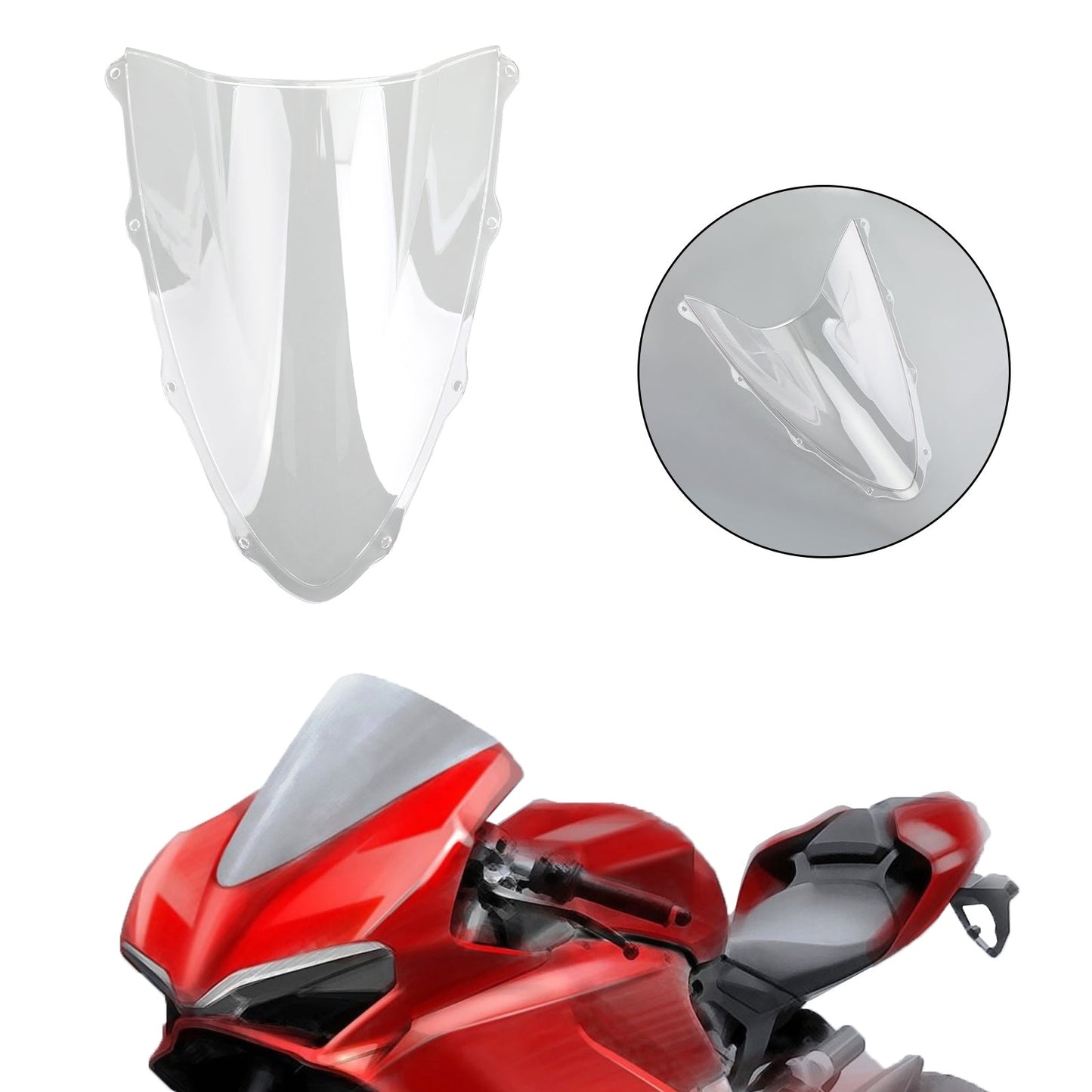 ABS Plastic Motorcycle Windshield WindScreen for Ducati 1299 2015-2020 Generic