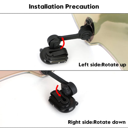 Motorcycle Adjustable Clip On Windshield Extension Spoiler Wind Deflector