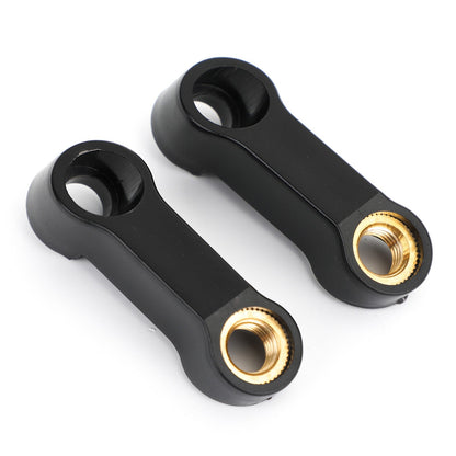 Motorcycle Mirror Extender Riser Extension Bracket Black 10mm M10 Fit for Honda Generic