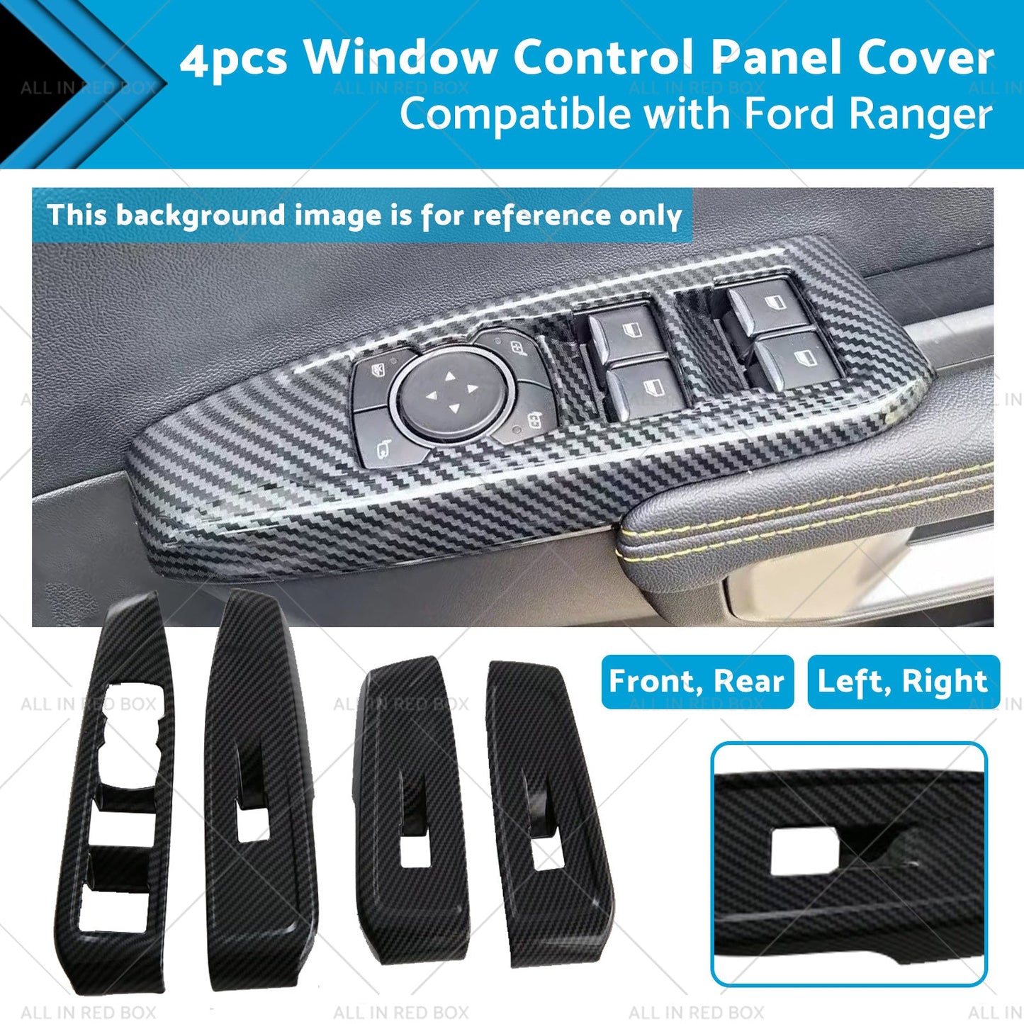 Carbon Window Switch Cover for Ford Ranger (2011-2023)
