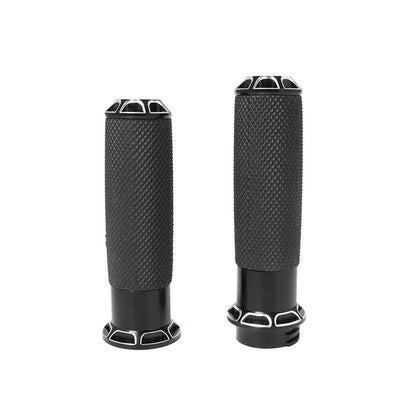 1-inch Pair Black Hand Grip Handle Bar Suitable For Harley-Davidson Touring 2000-2020 / Dyna 2000-2017 / Sportster 2004-2020-0