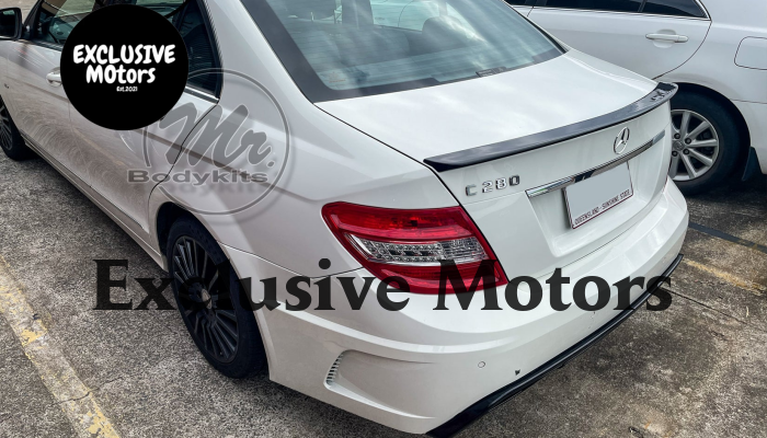 C63 AMG  Rear Spoiler Black for Mercedes C-Class W204 Sedan 2007-2014