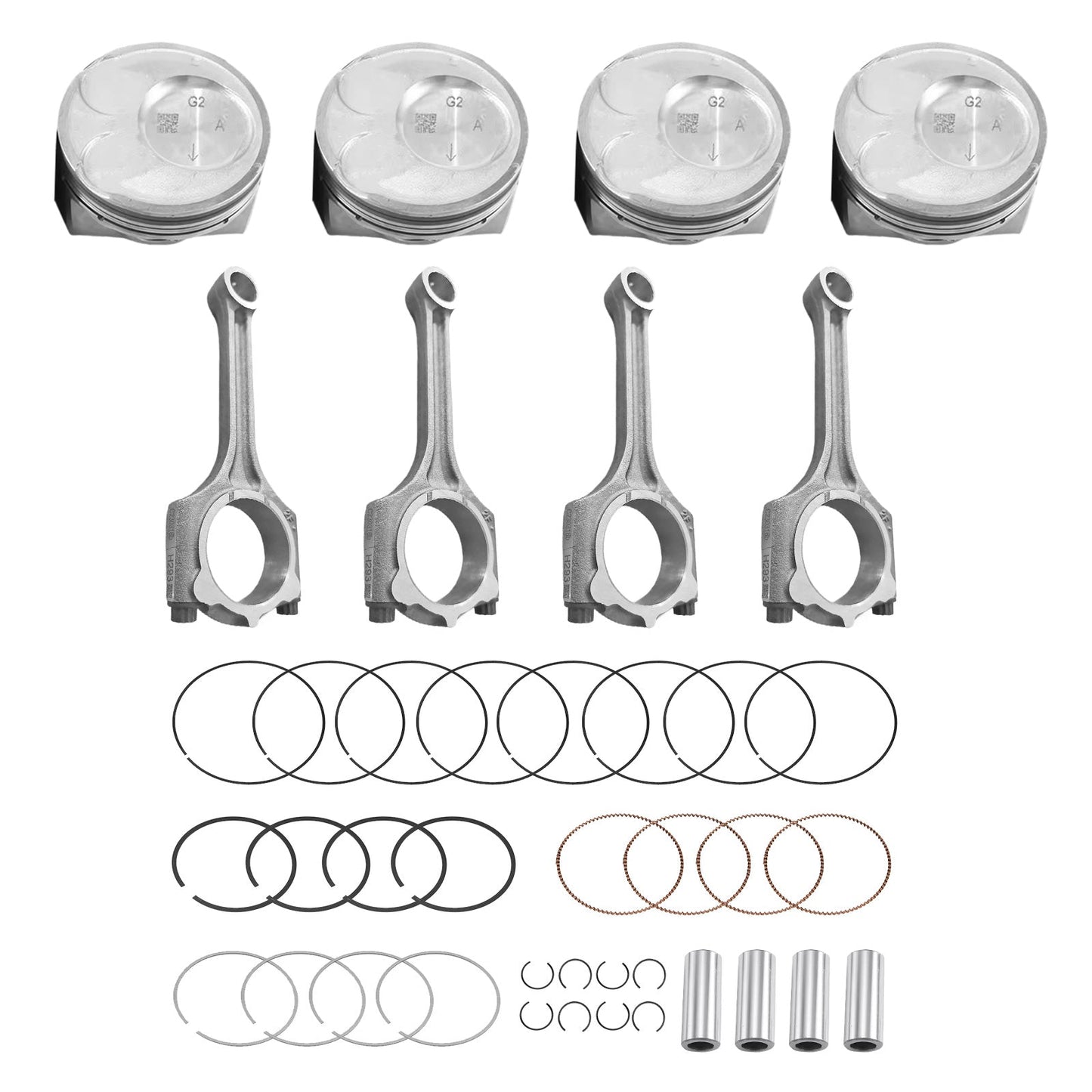 Piston & Rings Connecting Rod Kit for Kia Soul/Forte Koup 2.0L 2014-2018