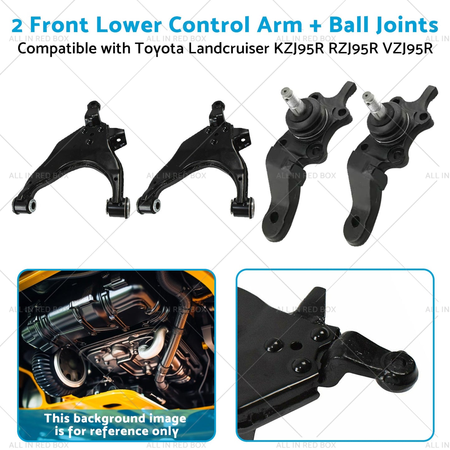 2 Lower Control ArmBall Joint Suitable for 96-03 Toyota Landcruiser KZJ95R-3
