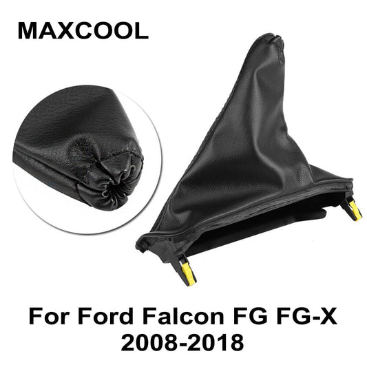 Handbrake T-Bar Boot Cover Black Leather for Ford Falcon FG FG-X (2008-2018)