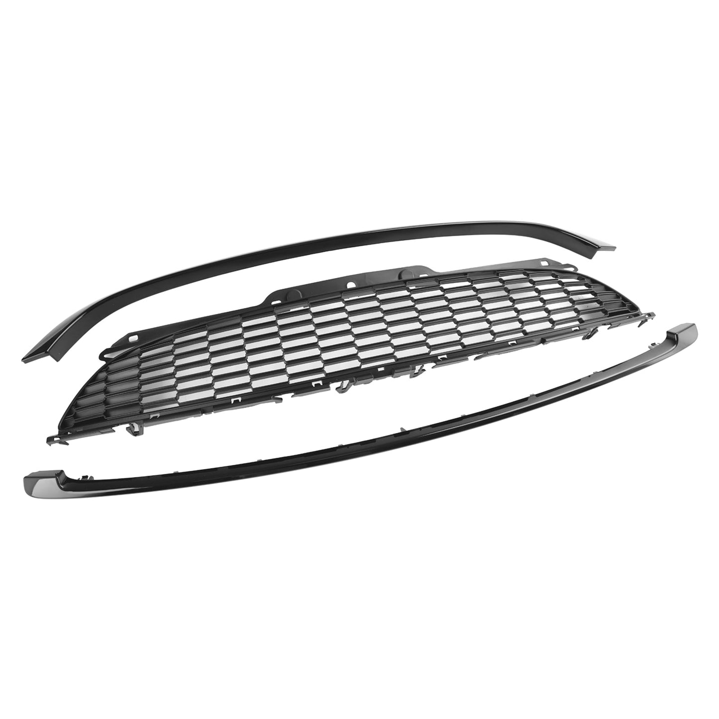 3PCS Gloss Black Front Grille for MINI R57 Cooper S JCW Conv 09-13