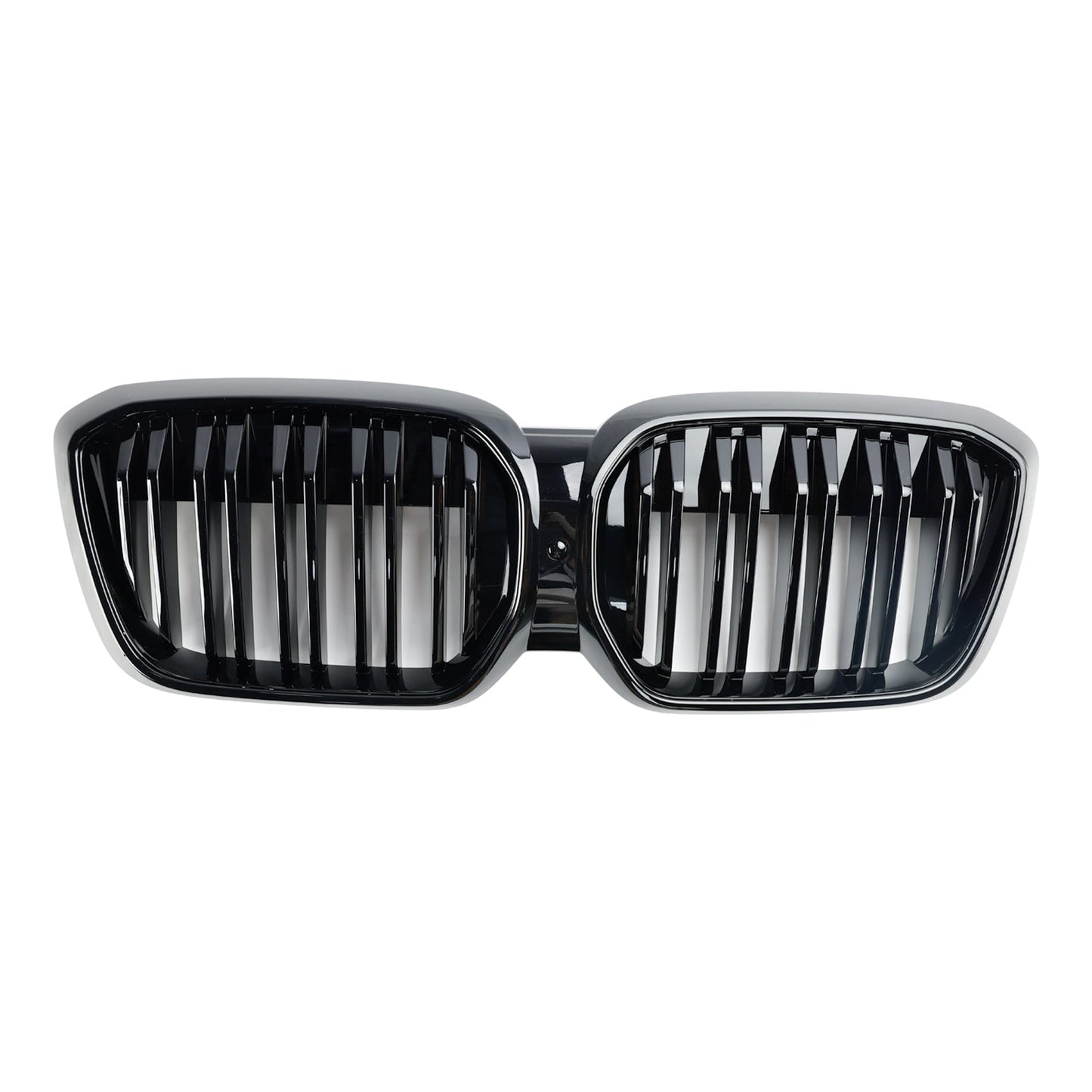 Double Slat Gloss Black Front Kidney Grille for BMW iX3 G08 LCI 22-23