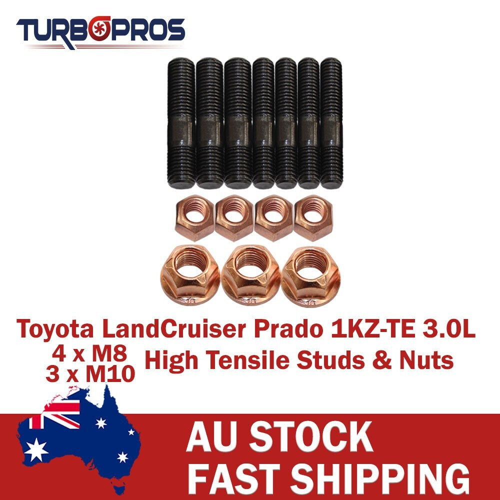 High Tensile Turbo Charger Stud Kit for Toyota Landcruiser Prado 1KZ-TE 3.0L