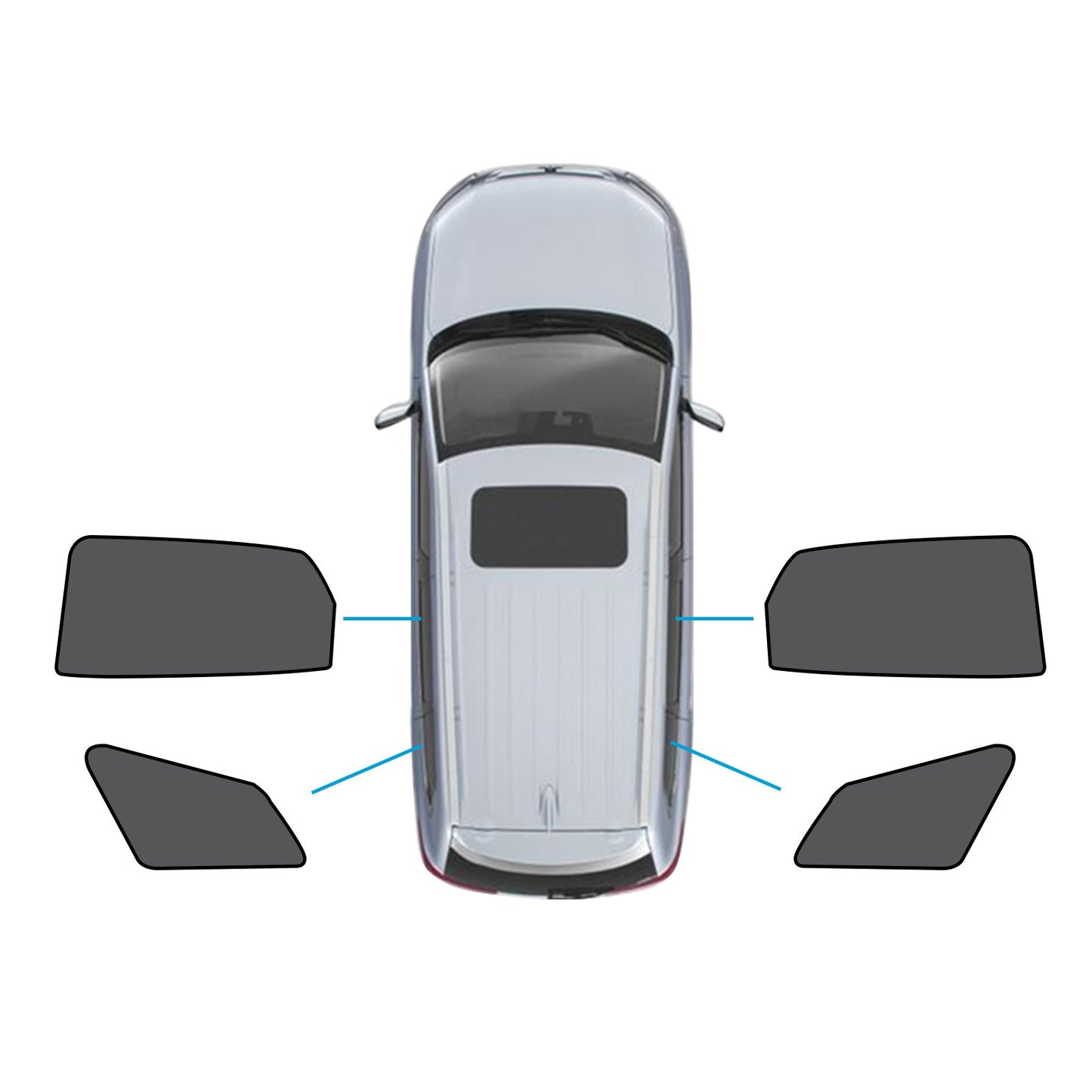 Rear Window Magnetic Mesh Sunshades for Kia Sportage (2021-2024)