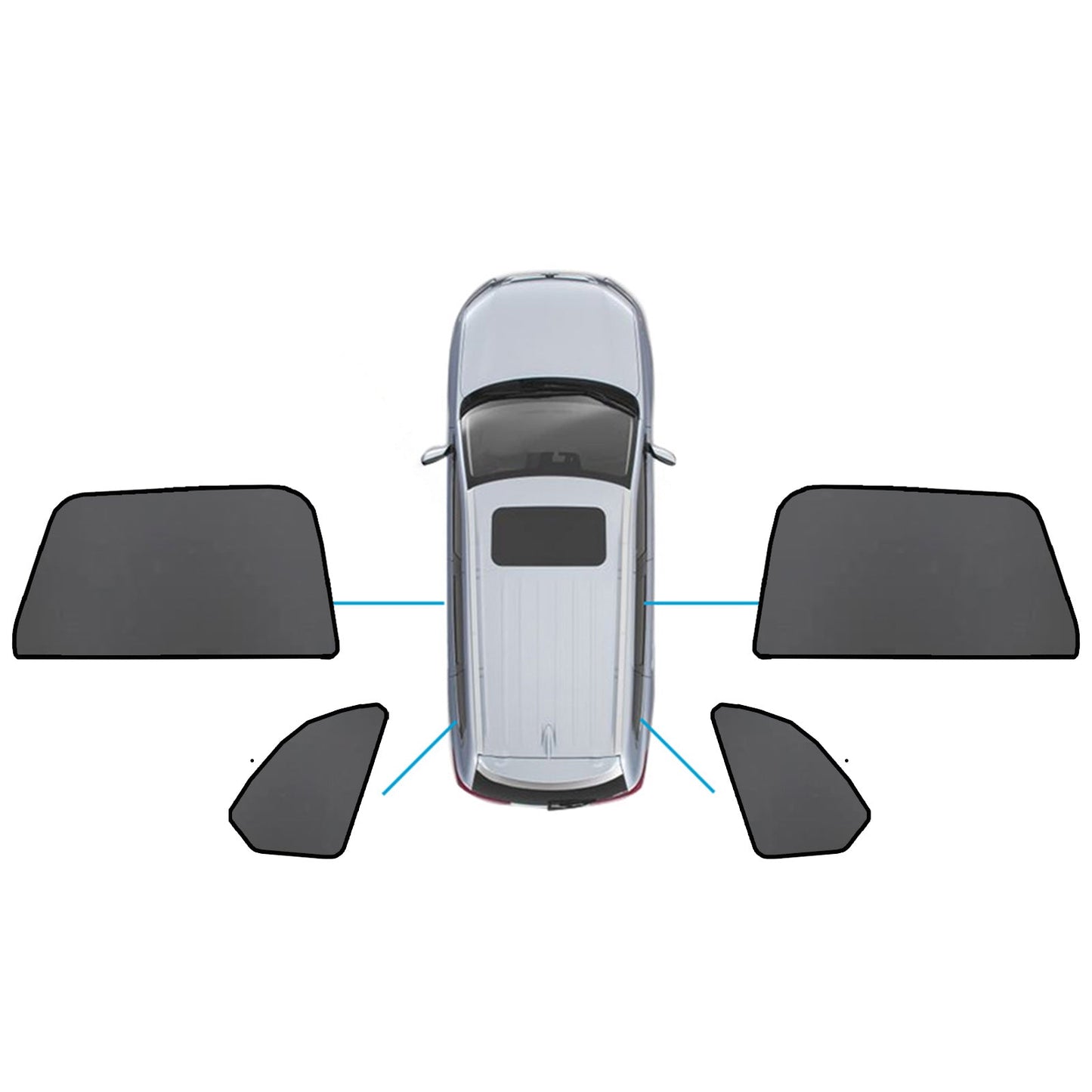 Car Window Sun Shade Magnetic Sun Blind Mesh Suitable For BMW X5 F95 / G05 2018-On-3