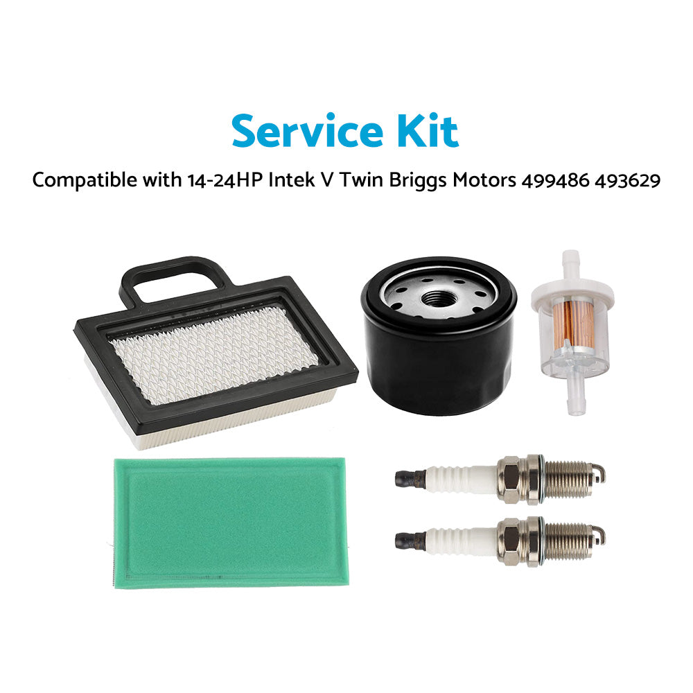 Service Kit Suitable For 14-24HP Intek V Twin Briggs Motors 499486 493629-0