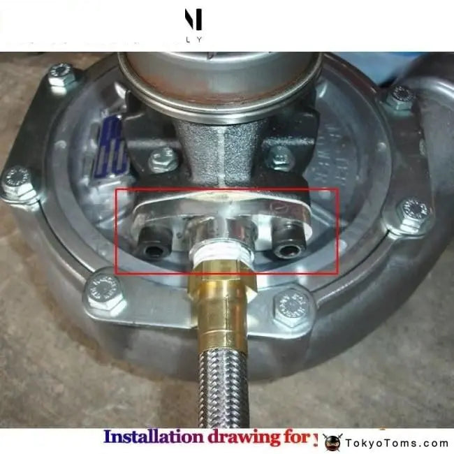 Billet Turbo Oil Drain Return Flange 10An Garrett Gt28 Gt30 Gt35 M8 Hole - Tokyo Tom's