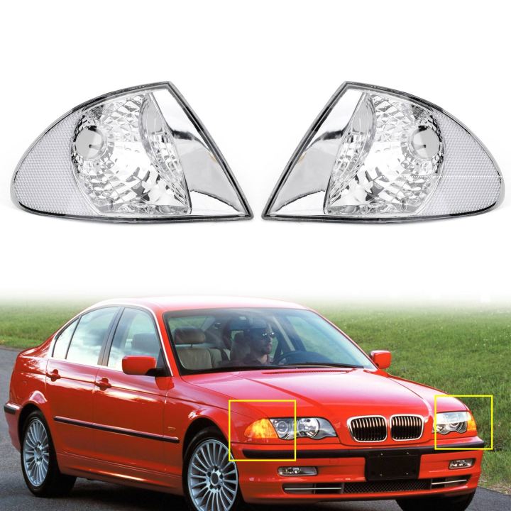 Front Indicator Lights for BMW 3 Series E46 99-01 Clear Turn Signal