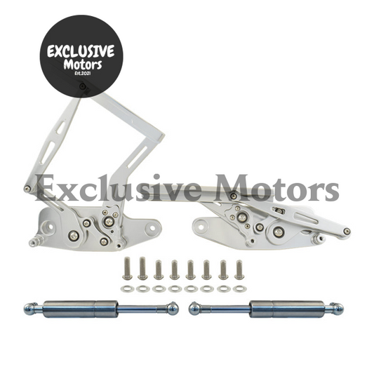 Silver Billet Bonnet Hinge Kit for Ford Falcon XR/XT/XW/XY (1966-1972)