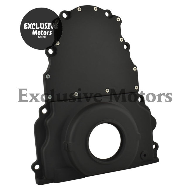 Timing Cover Black Aluminum for GM LS Holden Chev (1997-2023)