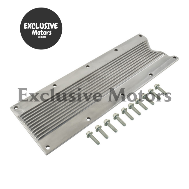 Polished Finned Aluminum Engine Valley Cover for GM LS2 LS3 LS7 (2005-2015)