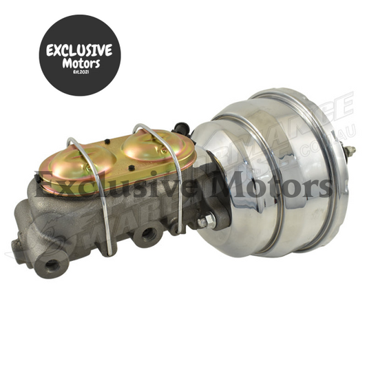 1" Bore Master Cylinder & 8" Chrome Dual Brake Booster for GM (1964-1972)