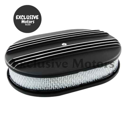 Oval Air Cleaner Kit Black Billet Aluminum for Harley Davidson (1984-2023)