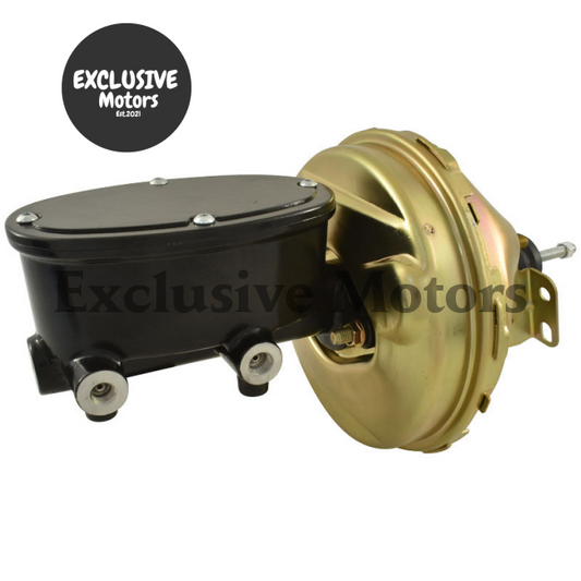 9" Zinc Brake Booster & Black Master Cylinder for Universal Wilwood Style (1977-1987)