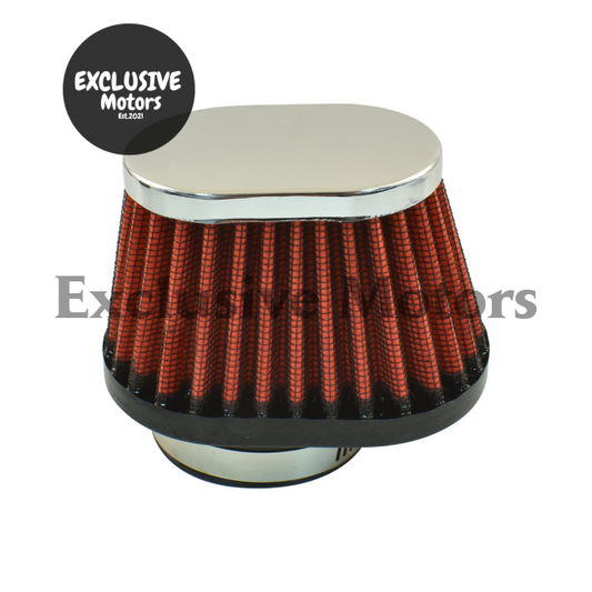 80mm Air Filter for VW Solex 30/31/34PICT, 52mm Neck - Red (1967-1979)