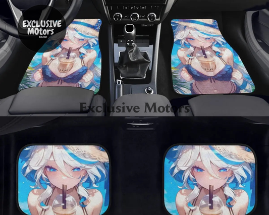 Custom Anime Waifu  Floor Mats
