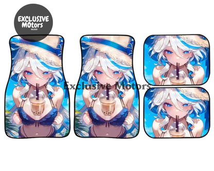Custom Anime Waifu  Floor Mats