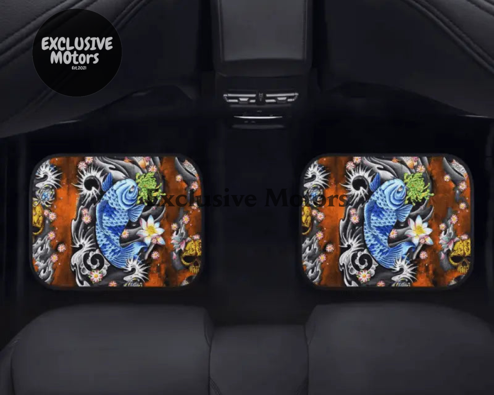 Custom Blue Koi Floor Mats