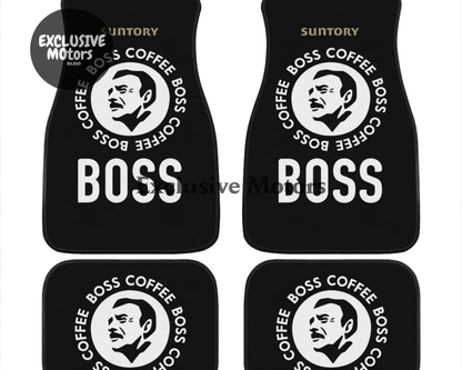 Custom Boss Coffee Black Floor Mats