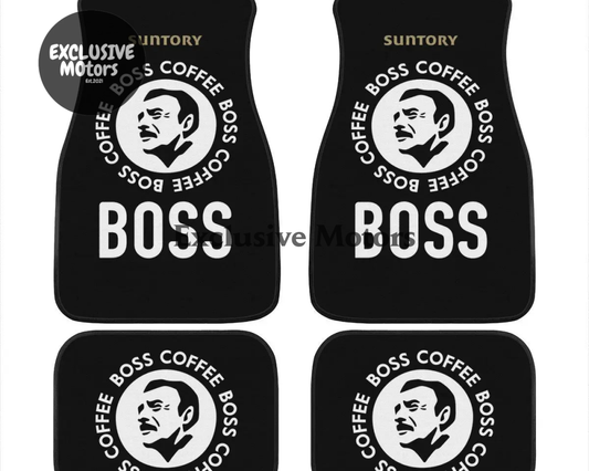 Custom Boss Coffee Black Floor Mats