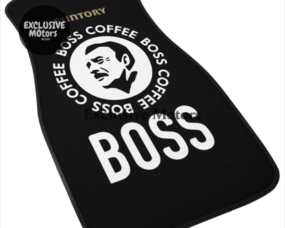 Custom Boss Coffee Black Floor Mats