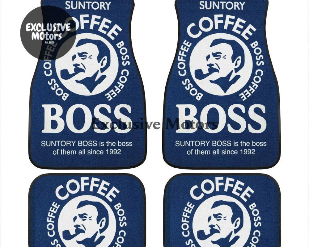 Custom Boss Coffee Navy Floor Mats