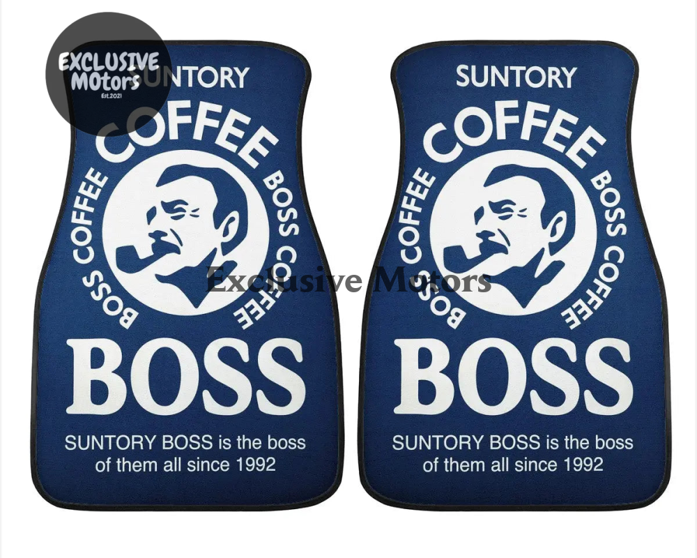 Custom Boss Coffee Navy Floor Mats