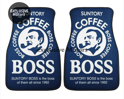 Custom Boss Coffee Navy Floor Mats