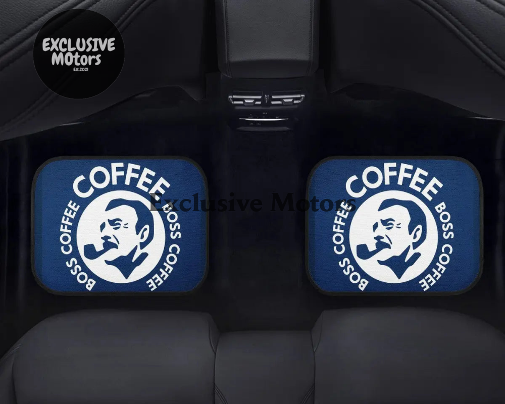 Custom Boss Coffee Navy Floor Mats