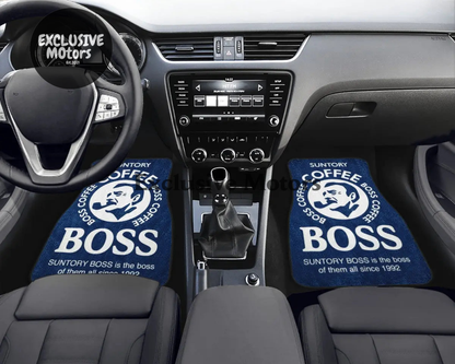 Custom Boss Coffee Navy Floor Mats